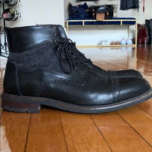 Luxury Johnson & Murphy Mens Black Boots size 12